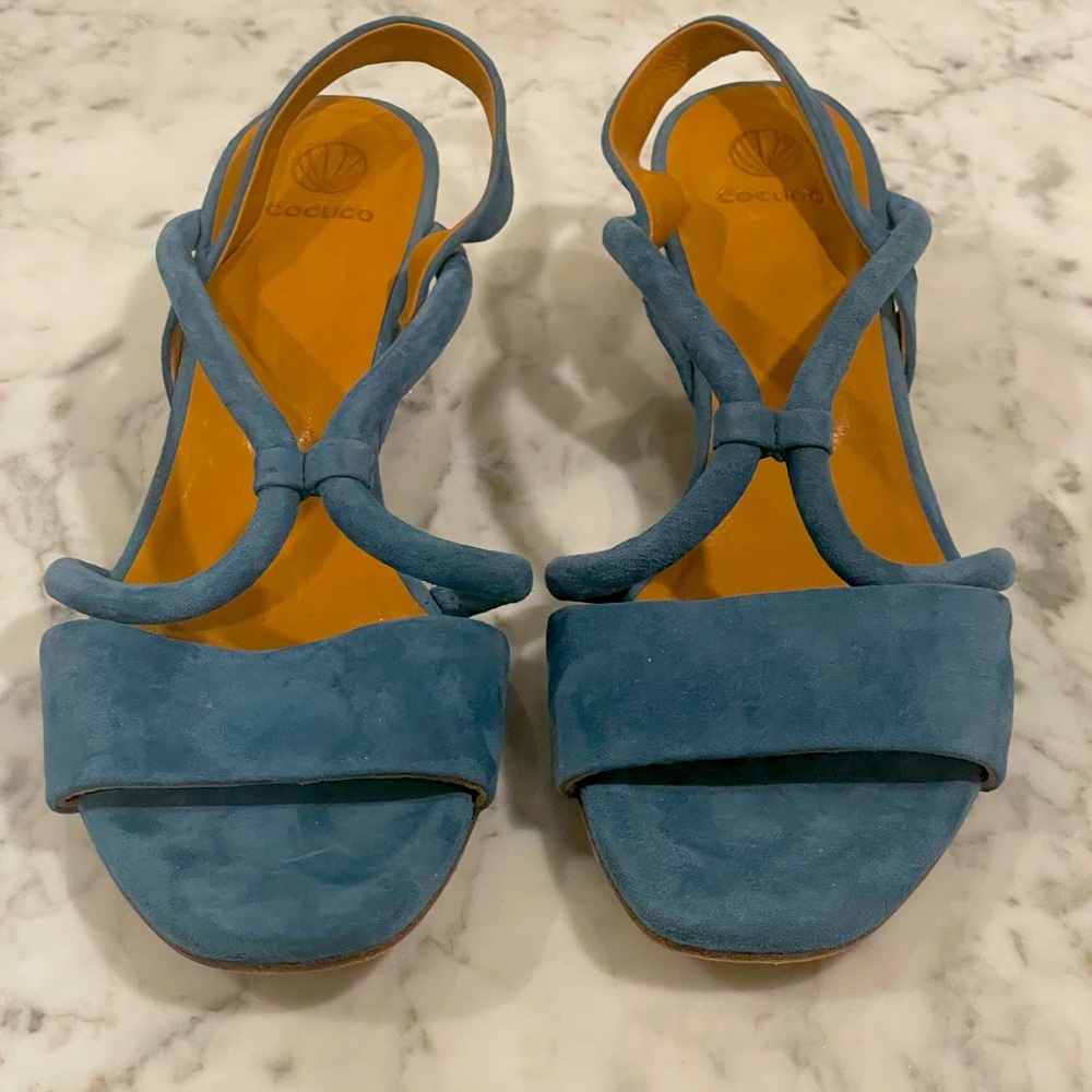 COLICO Stunning Blue Suede Oasis Sandal Sz 49/9